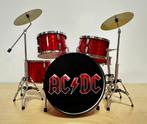 ACDC chrome rood miniatuur drumstel mini drum decoratie