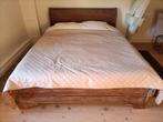Bed, Huis en Inrichting, Ophalen, Gebruikt, Bruin, 210 cm