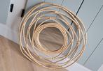 Rotan bamboe spiegel 60 cm, Rond, Ophalen of Verzenden, Zo goed als nieuw, Minder dan 100 cm