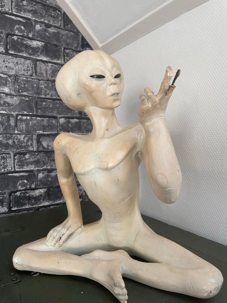 Vintage AAA Gesigneerd Alien Sculptuur - Sci-Fi Curiosa, Antiek en Kunst, Kunst | Beelden en Houtsnijwerken, Ophalen