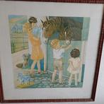 engelse prent b. midderigh bokhorst, paard/kinderen, Ophalen of Verzenden