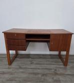 Deens teakhouten bureau vintage, Ophalen of Verzenden, Gebruikt, Bureau