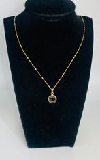 14 Karaat Gouden Ketting met Rookkwarts Hanger, Nieuw, Ophalen of Verzenden, Met edelsteen, Goud