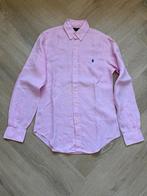 Ralph Lauren lichtroze linnen blouse slim fit maat XS, Ophalen of Verzenden, Zo goed als nieuw, Halswijdte 38 (S) of kleiner