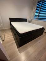 IKEA Brimnes Bedframe 180x200 met Opberglades, Ophalen, Zwart, Tweepersoons, Zo goed als nieuw