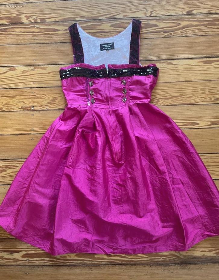 Prachtige roze/fuschia zijde dirndl Steindl Premium maat 36, Kleding | Dames, Gelegenheidskleding, Zo goed als nieuw, Galajurk