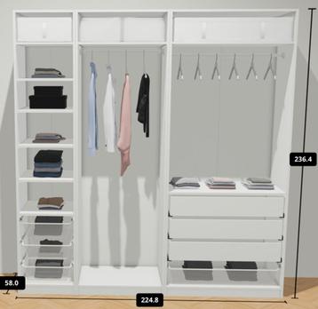 Mooie IKEA PAX kast met schuifdeuren - wit - afbeelding 2