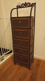 Smalle ladekast, Huis en Inrichting, Kasten | Ladekasten, Ophalen, Minder dan 50 cm, Gebruikt, 5 laden of meer