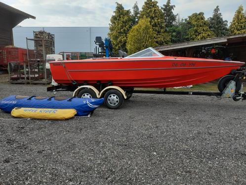 fletcher arrow retro speedboot met trailer, Watersport en Boten, Speedboten, Gebruikt, 6 meter of meer, Benzine, 200 pk of meer