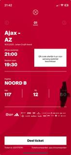 Ajax az vak 117, Tickets en Kaartjes, Eén persoon, Oktober