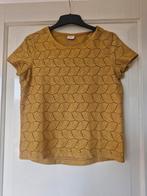 Jacqueline de Yong shirt korte mouw maat S Okergeel, Geel, Ophalen of Verzenden, Zo goed als nieuw, Korte mouw