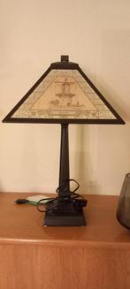 Art Deco Schemerlamp met Zoetermeer Motief, Ophalen, Zo goed als nieuw, Stof, Minder dan 100 cm