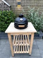 Kamado BBQ met verrijdbare tafel/kast – Weinig gebruikt!, Ophalen, Zo goed als nieuw