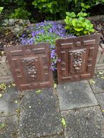 2 houten antieke panelen, Antiek en Kunst, Curiosa en Brocante, Ophalen of Verzenden