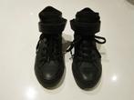 Cnverse All Star zwarte leren halfhoge schoenen maat 36., Jongen of Meisje, Schoenen, Ophalen of Verzenden, Zo goed als nieuw