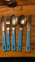 Mepal bestek blauw mes lepel vork, Ophalen of Verzenden, Zo goed als nieuw