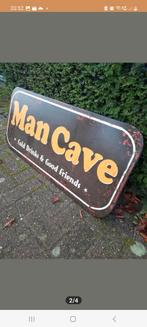 Groot Reclamebord Mancave Cold Drinks and Good Friends 100cm, Ophalen of Verzenden, Nieuw, Reclamebord