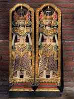 2 handgesneden panelen Bali, Ophalen of Verzenden