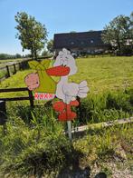 Geboortebord ooievaar met baby en naambordje, Kinderen en Baby's, Kraamcadeaus en Geboorteborden, Ophalen, Gebruikt, Geboortebord