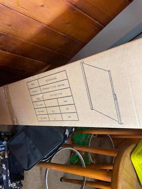 Windscreen 1,7 x 3 meter – Donkergrijs – Nieuw in doos, Tuin en Terras, Tuinschermen, Nieuw, 150 tot 200 cm, 200 cm of meer, Ophalen