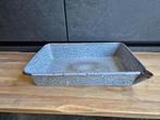 Emaille ovenschaal grijs gewolkt, Antiek en Kunst, Antiek | Emaille, Ophalen of Verzenden