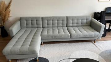 Ikea Landskrona 4 zitsbank met lounge, lichtgroen - afbeelding 1