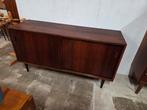 Vintage palisander lowboard sideboard Mid-Century, Ophalen, 100 tot 150 cm, Vintage, Zo goed als nieuw