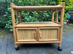 Rotan kastje met deurtjes blank gelakt, Huis en Inrichting, Ophalen of Verzenden, Gebruikt, 25 tot 50 cm, 50 tot 100 cm