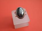 Mooie Zilveren Ring met Hematiet - maat 18 1/4, Verzenden, Zilver, Ring, Met edelsteen