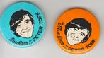 The Monkees , Peter Tork 2 diverse oude buttons, Verzamelen, Verzenden, Zo goed als nieuw, Overige onderwerpen