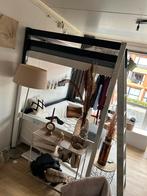 Witte hoogslaper van ikea, Huis en Inrichting, Slaapkamer | Stapelbedden en Hoogslapers, Hoogslaper, Zo goed als nieuw, Twijfelaar