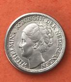 Zilveren 25 Cent 1944 Curaçao, Postzegels en Munten, Zilver, Koningin Wilhelmina, Ophalen of Verzenden, Losse munt
