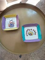 12.5x12.5 vrolijk kleurrijk schaaltjes tapas bonbon handmade, Huis en Inrichting, Keuken | Servies, Ophalen of Verzenden, Overige stijlen