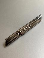 Antieke art deco zilveren broche, 835 zilver, 6 cm, izgs, Verzenden, Zilver, Broche