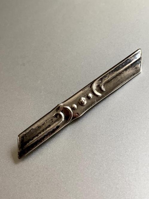 Antieke art deco zilveren broche, 835 zilver, 6 cm, izgs, Sieraden, Tassen en Uiterlijk, Antieke sieraden, Broche, Zilver, Verzenden