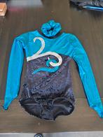 Blauw Turnpakje met Scrunchie, Ophalen of Verzenden, Gebruikt, Turnpak(je)
