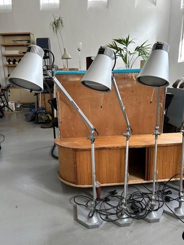 SALE: vintage design Erco lampen, architectenlamp, werklamp beschikbaar voor biedingen