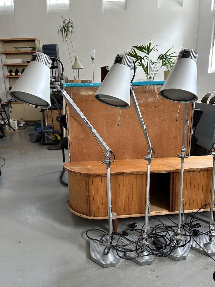 SALE: vintage design Erco lampen, architectenlamp, werklamp, Antiek en Kunst, Antiek | Lampen, Ophalen