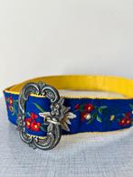Vintage tailleriem met borduursels, 91cm. Boho Ibiza brocant, Kleding | Dames, Riemen en Ceinturen, Overige kleuren, 3 tot 5 cm