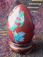 Mooi oud Chinees ei van cloisonne met bloemen 7,7 cm., Antiek en Kunst, Kunst | Niet-Westerse kunst, Ophalen of Verzenden