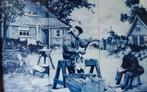 Delfts Blauw Tegeltableau Klompenmaker, Verzenden