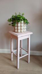 Leuk brocante vintage plantentafeltje in het roze, Ophalen, Minder dan 55 cm, Zo goed als nieuw, Onbekend
