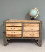 Vintage werkbank industrieel dressoir ladekast, Ophalen of Verzenden, 25 tot 50 cm, Minder dan 100 cm