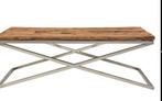 Hele mooie salontafel met glasplaat, Huis en Inrichting, Tafels | Sidetables, Gebruikt, 100 tot 150 cm, Ophalen of Verzenden, Rechthoekig