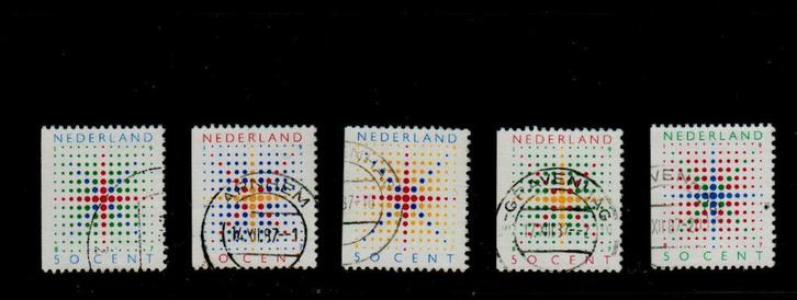 1391-1395 Decemberzegels uit boekje PB 37 Gestempeld 1987, Postzegels en Munten, Postzegels | Nederland, Gestempeld, Na 1940, Verzenden