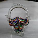 Vaasje / mandje met handvat - Murano glas, Antiek en Kunst, Antiek | Glas en Kristal, Ophalen