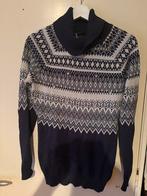 Blauwe trui met Noors motief, Kleding | Dames, Truien en Vesten, Ophalen of Verzenden, Zo goed als nieuw, Maat 38/40 (M), Blauw