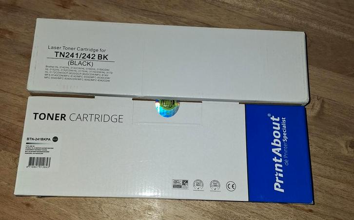 2x Brother TN-241 BK Toner - Zwart, Computers en Software, Printerbenodigdheden, Nieuw, Toner, Ophalen of Verzenden