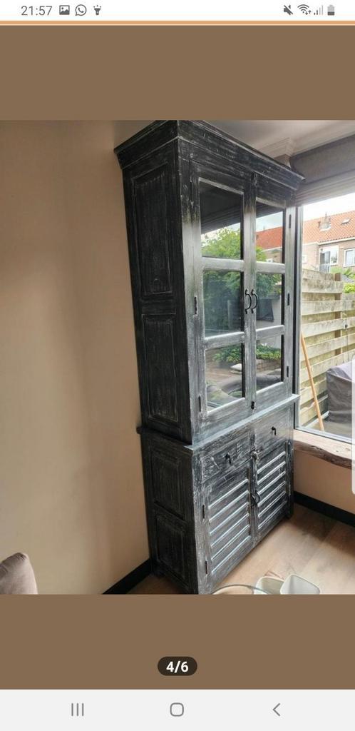 Zwart/grijze buffetkast, Huis en Inrichting, Kasten | Buffetkasten, Gebruikt, 200 cm of meer, 100 tot 150 cm, 25 tot 50 cm, Met lade(s)
