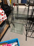 Gratis glazen vintage vierkante bijzettafel, Huis en Inrichting, Tafels | Bijzettafels, Ophalen, Minder dan 55 cm, Vierkant, Glas